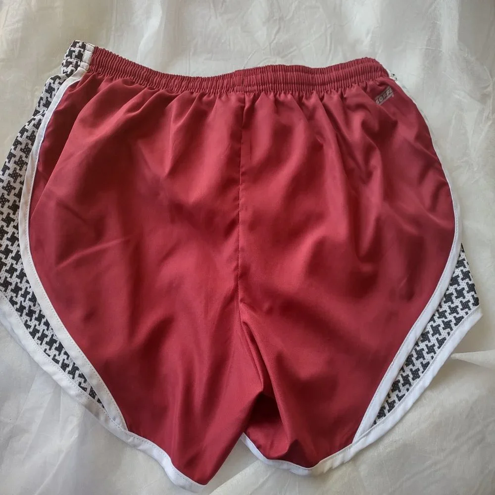 Soffe Burgundy / Maroon Printed Elasticated Waist Athletic Short Size L Lined - Picture 2 of 9